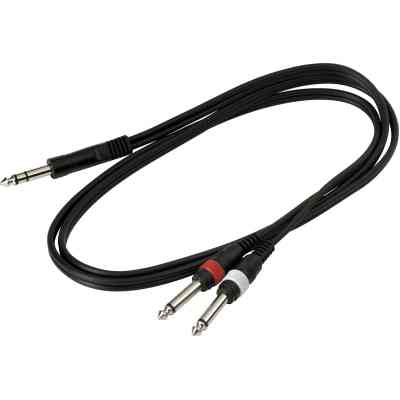 Інсертний кабель RockCable Patch Cable - TRS Jack to 2 x TS Jack (1.5m) (RCL 20922 D4) Вінниця