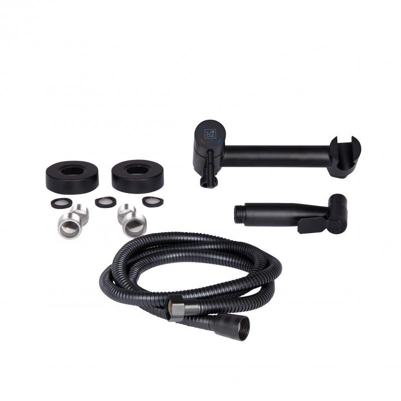 Гигиенический душ со смесителем из нержавейки Lidz Aria 110 круглый LDARI110BLA43394 Black Харьков - изображение 3