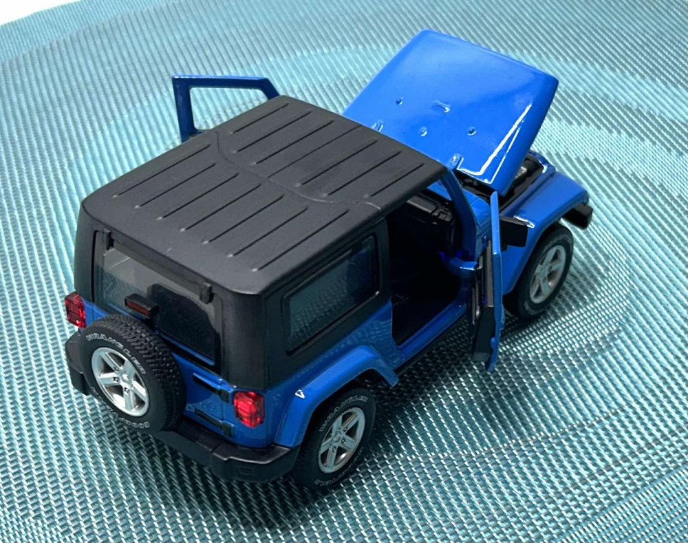 Машина металева Автопром Jeep Wrangler світло звук відчиняються двері капот 1:32 Синя (68331) Чернигов - изображение 6