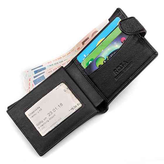 Портмоне мужское STINGRAY LEATHER 18070 из натуральной кожи морского ската Черное Киев