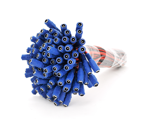 Роз'єм живлення DC-F (D 5,5x2,5 мм) => кабель завдовжки 30 см, Red/Blue Полтава - фото 1