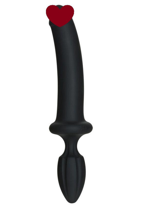 Анальный плаг с дилдо Doc Johnson Kink - Dual Density SECONDSKYN Fuck Plug - Black Sex Aura Киев - изображение 1