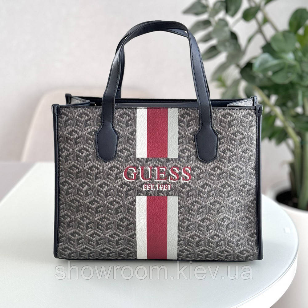 Жіноча сумка шоппер Guess (866522) сіра Київ - фото 1