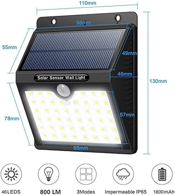 Солнечные уличные светильники YQG 46 LED, датчик движения PIR, 3 режима, IP65, комплект 4 шт Киев - изображение 9