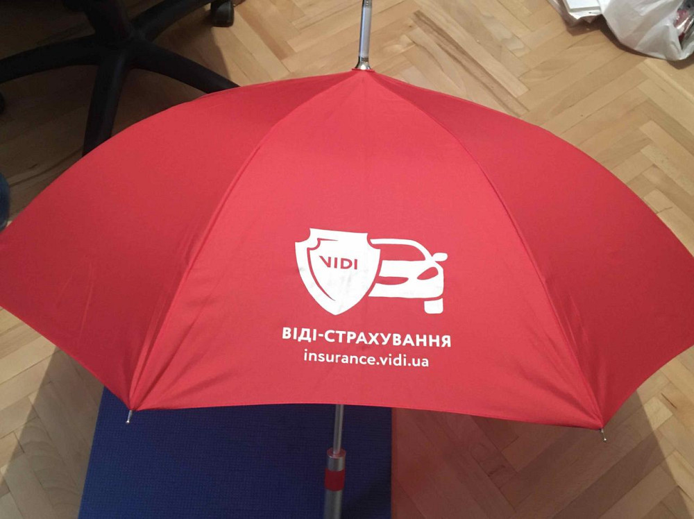 Жіночий парасольку червоний - діаметр 1 метр, довжина 83см Київ - фото 1