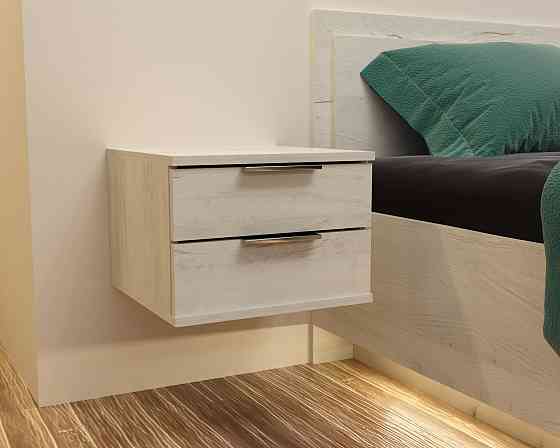 Тумба навесная прикроватная Кристалл, Дуб Крафт Білий, 400/400/290 Львов