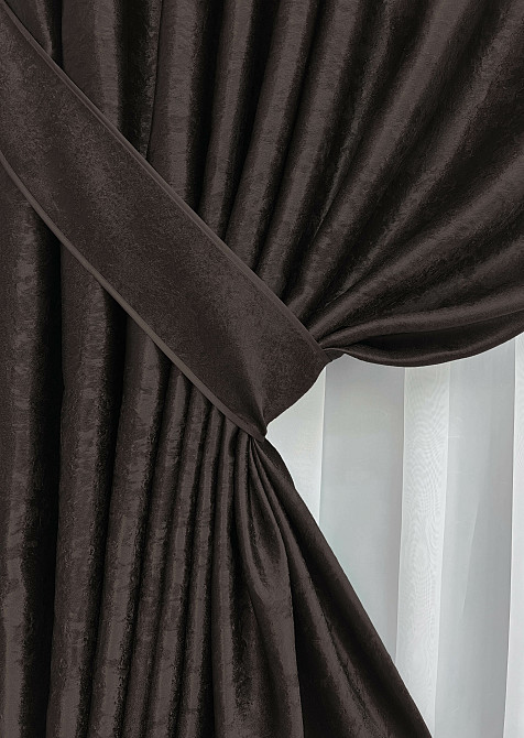 Комплект готових штор VR-Textil Софт № 2023ш Венге 200х270 см 2шт (32-421) Київ - фото 5