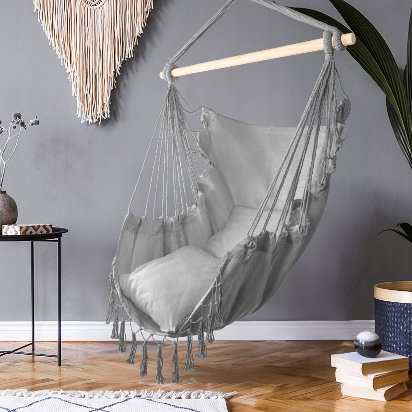 Крісло гамак Бразильське Malatec сірий 100см до 120кг (Польща) Київ - фото 7