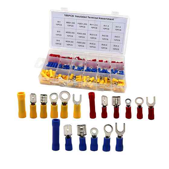 Набір клем із ізоляцією 180 шт. (18 видів клем) в одному наборі. Мукачево