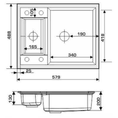 Мийка кухонна GRANADO SAMORA avena (gr0902) Вінниця
