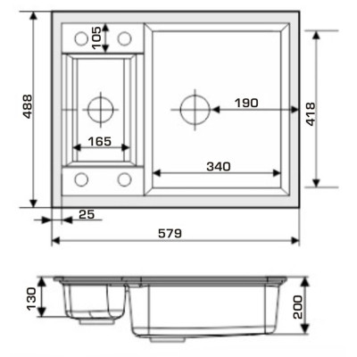 Мийка кухонна GRANADO SAMORA avena (gr0902) Вінниця - фото 6