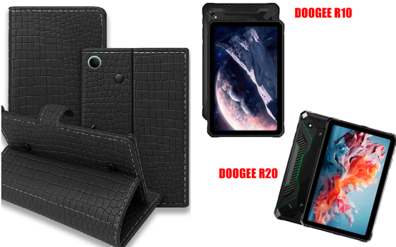 Книга-трансформер для планшета Doogee R10, Doogee R20, цвет Black Krokodil Black Киев