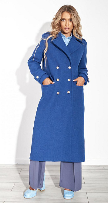 Лаконічне пальто з красивою фурнітурою (42) Київ - фото 1