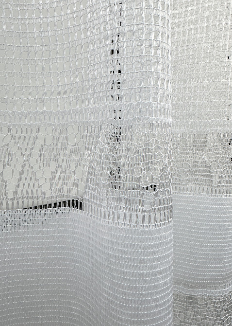 Тюль сетка VR-Textil Juli № 1869т Арка на кухню цвет белый 400х150 см (53-0164) Киев - изображение 5