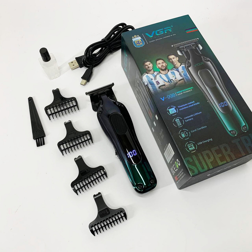 Машинка для стрижки волосся з універсальним живленням VGR V-998, Чоловічий тример для окантовки GJ-86 Івано-Франківськ - фото 4