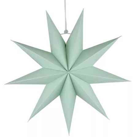 Объёмная звезда из картона девятиконечная 30 см ментоловый Киев