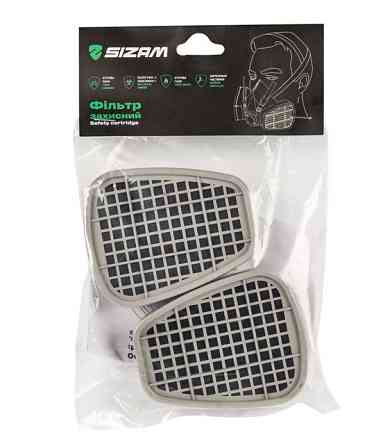 Комплект фильтров для респиратора полумаски Sizam Profiltr 6051 A1 Ровно