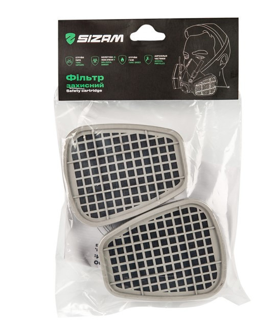 Комплект фильтров для респиратора полумаски Sizam Profiltr 6051 A1 Ровно - изображение 4