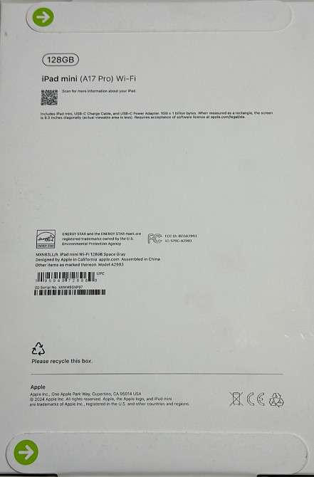 Планшет Apple iPad Mini 7 Wi-Fi 128Gb. Space Новый ! Киев - изображение 2