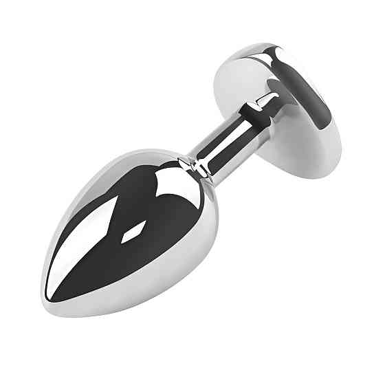 Анальна пробка з кристалом EGZO - Silver Heart Plug Rose size S Sex Aura Київ