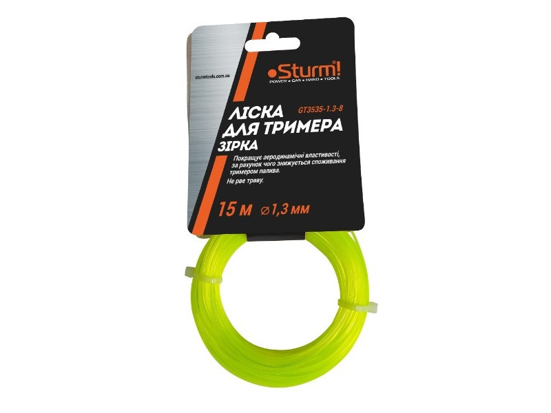 Волосінь для тримера, зірка (1.3 мм 15 м) Sturm GT3535-1.3-8 (читувати опис) Рівне - фото 1