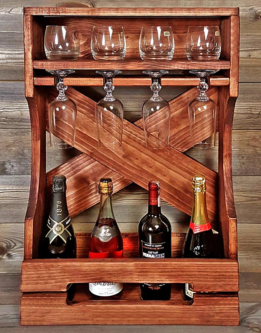 Настінна винна полиця "Нійтомі" шафран Миколаїв - фото 1