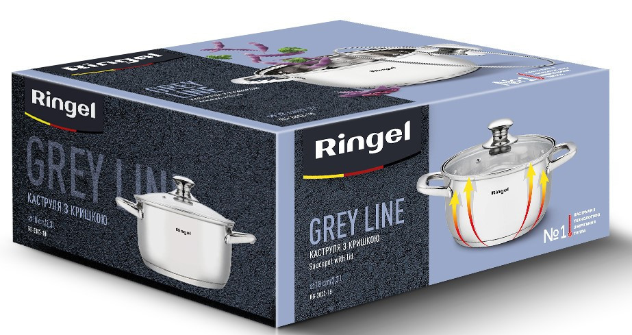 Каструля Ringel Grey line (2.3 л) 18 см (6932747) Київ - фото 4