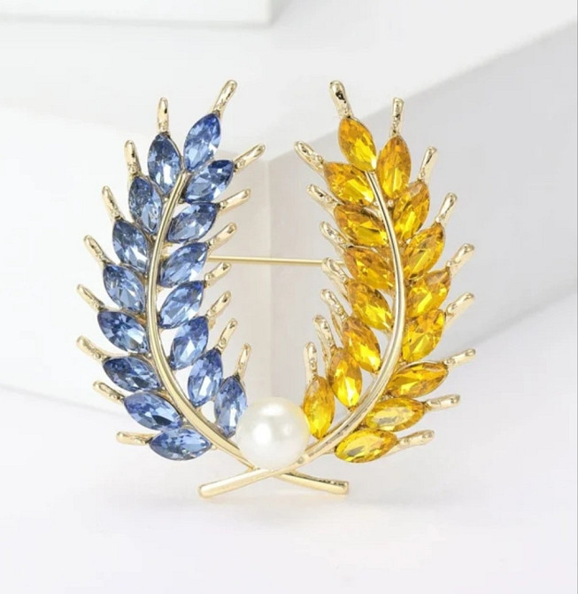 Брошка патріотична жовто-блакитна №1 Сміла - фото 1