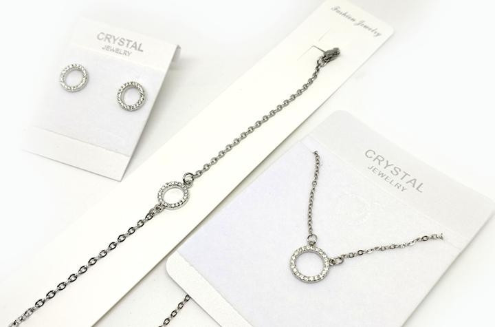 Набір прикрас ланцюжок, браслет, сережки класика Київ - фото 1