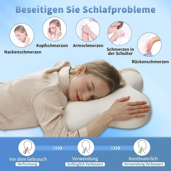 Ортопедична подушка для сну з ефектом пам'яті та термостатичним регулюванням Vitamatres Луцьк