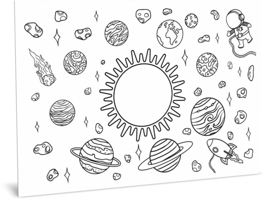 Килимок вивчай-малюй-стирай "Космос" ZIRKA 141238 А3 Вінниця - фото 2