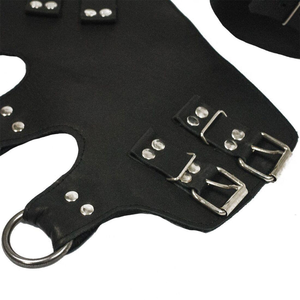 Поножі-манжети для підвісу за ноги Art of Sex – Leg Cuffs For Suspension, чорні, натуральна шкіра Sex Aura Київ - фото 4