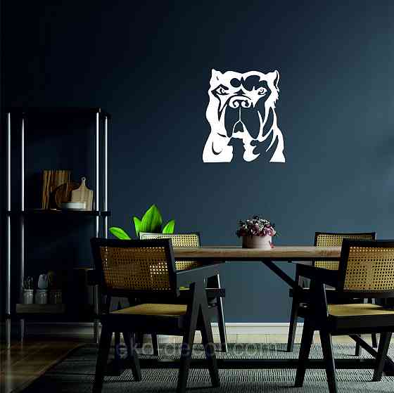 Декоративное настенное Панно «Кане-корсо», Декор на стену 50*44 см., Белый Киев