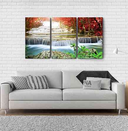 Модульная картина Природа Водоспад Аrt-191_3А Киев