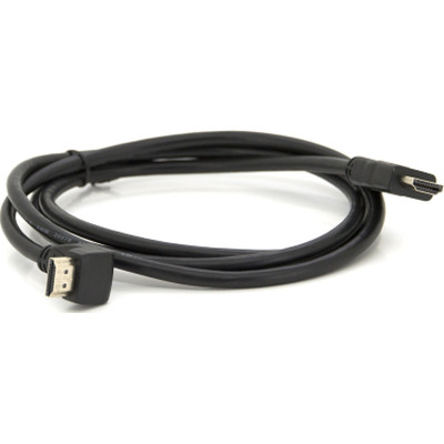Кабель мультимедійний HDMI M to HDMI M 1.5m V1.4 90° corner black Merlion (YT-HDMI(M)/(M)HS-1.5m-90°) Вінниця - фото 1