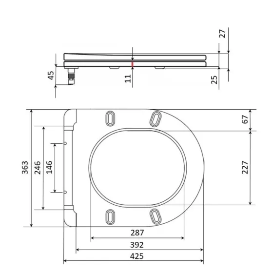 Qtap Сиденье для унитаза напольного (Dove) 425×363×30 мм, White, с микролифтом Slim Duroplast, Quick Release QT06228380BW3 Киев