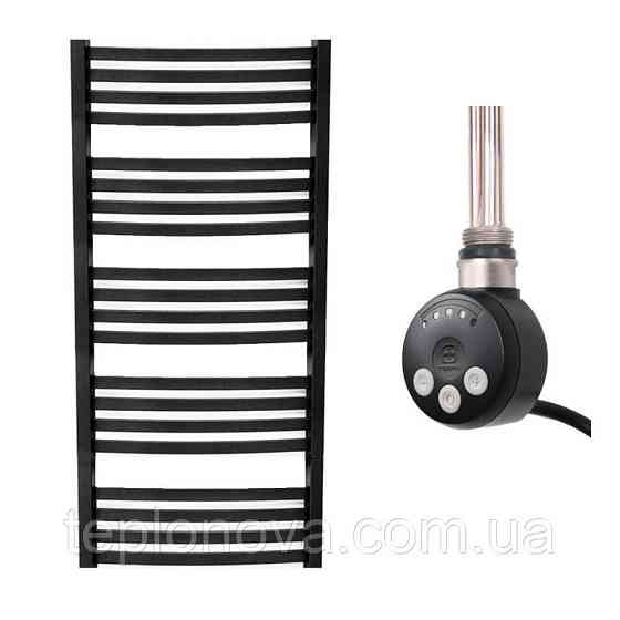 ЭлектрическийПолотенцесушитель Черный Плоский 1210х500 Terma Dorota Черновцы