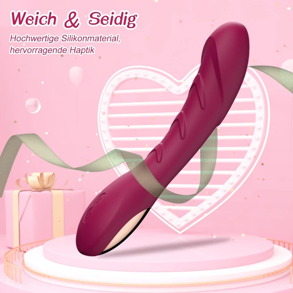 Силиконовый вибратор YICOCO G-Spot 18 см, 12 режимов, USB, водонепроницаемый, тихий, Wine Red Киев - изображение 6