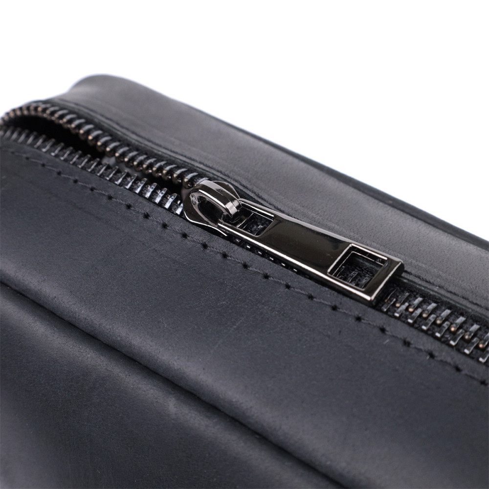 Чоловіча сумка через плече з матової шкіри Shvigel 22848 Чорна Київ - фото 6