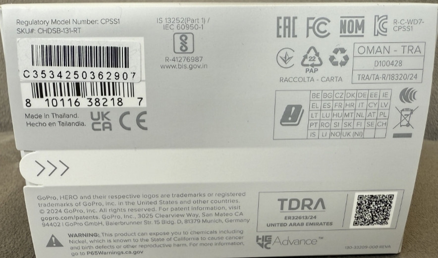 Екш- Камера GoPro HERO 13 BLACK Enduro + SD 64GB (CHDSB-131-RT) Киев - изображение 1