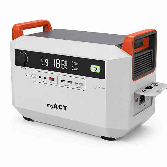 Зарядная станция myACT AP1002 Grey 998 Вт·ч, 1000 Вт, LiFePO4, пиковая 1800 Вт Киев