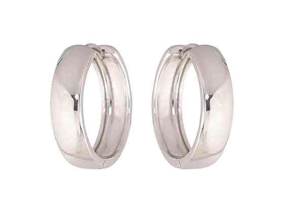 Сережки кільця Родій Класика, шир, 5мм ø 23мм 302732 ТМ XUPING Київ