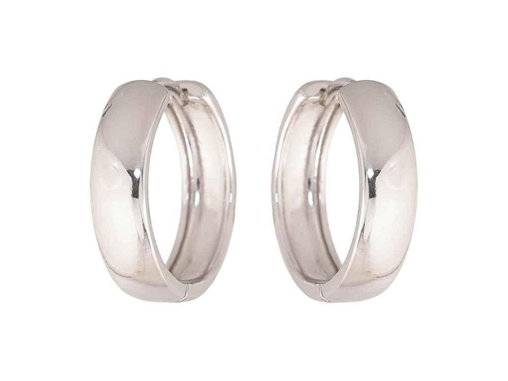 Сережки кільця Родій Класика, шир, 5мм ø 23мм 302732 ТМ XUPING Київ - фото 1