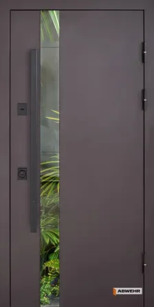 Двері вуличні, модель 506 Nordi Glass RAL 8019Т/ВСМ мдф+словнова кістка супермат  З ТЕРМОРОЗРИВОМ 860 Київ