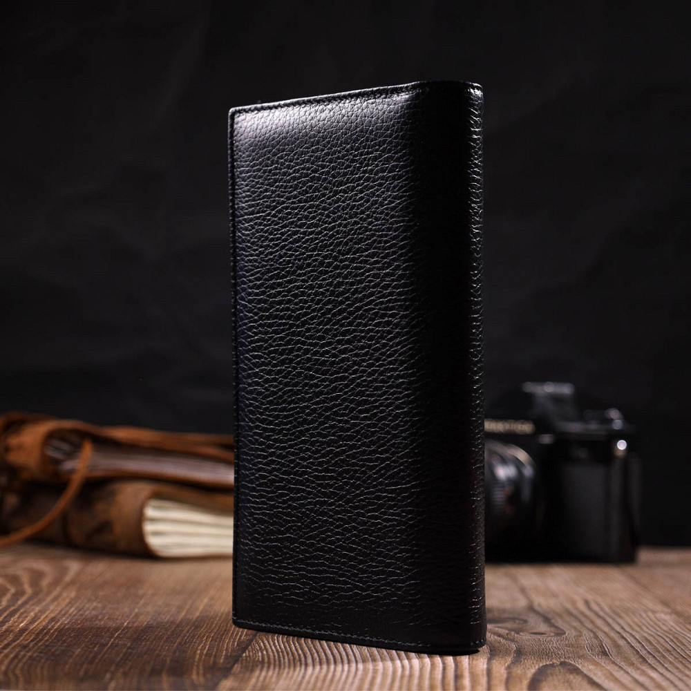 Практичний жіночий клатч з блоком для кредитних карток з натуральної шкіри Tony Bellucci 22033 Чорний Київ - фото 2