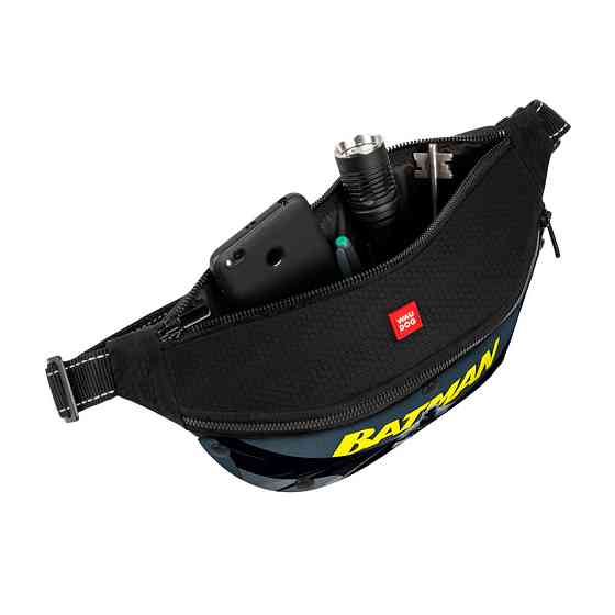 Поясна сумка-бананка WAUDOG Family для корму та аксесуарів, малюнок "Бетмен 2", розмір 33*17*10 см Вінниця