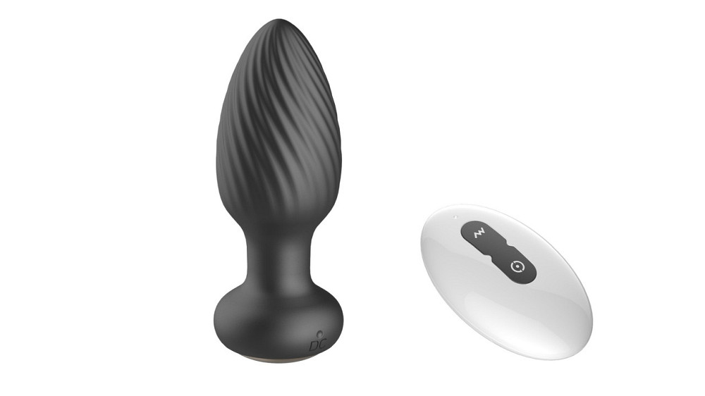 Вібро-пробка Rotating Remote Anal Plug з дистанційним керуванням, чорна Sex Aura Київ - фото 4