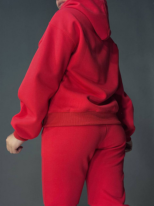 Костюм женский A-N 2735 с медвежонком в ​​камнях -худи и штаны красный, красный, L Киев - изображение 16
