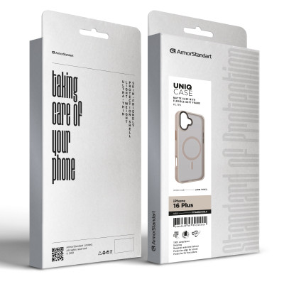 Чехол для мобильного телефона Armorstandart Uniq MagSafe Apple iPhone 16 Plus Titanium Gold (ARM79503) Винница - изображение 2