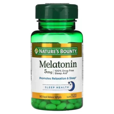 Аминокислота Nature's Bounty Мелатонин быстрого высвобождения, 5 мг, Melatonin, 90 гелевы (NRT15745) Винница - изображение 1